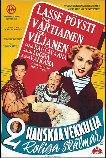 2 hauskaa vekkulia 1953 poster