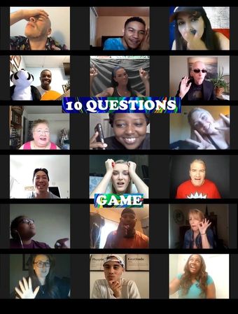 stay at home game - 10 questions 2020 poster