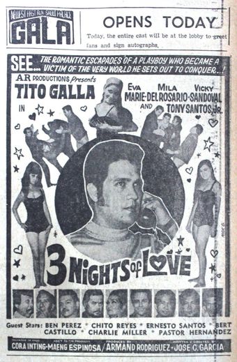 three nights of love 1970 poster