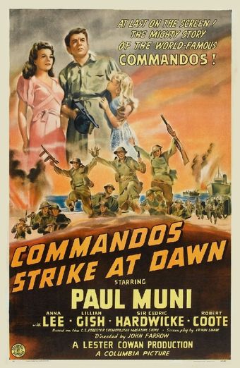 commandos strike at dawn 1942 poster