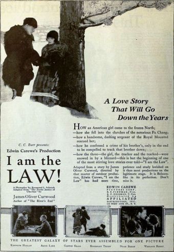 i am the law 1922 poster