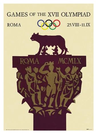 rome 1960: games of the xvii olympiad 1960 poster