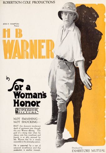 for a woman's honor 1919 poster