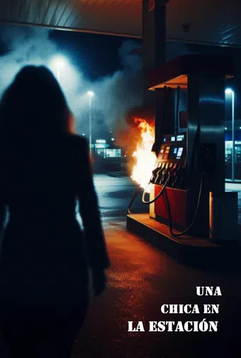 una chica en la estación poster