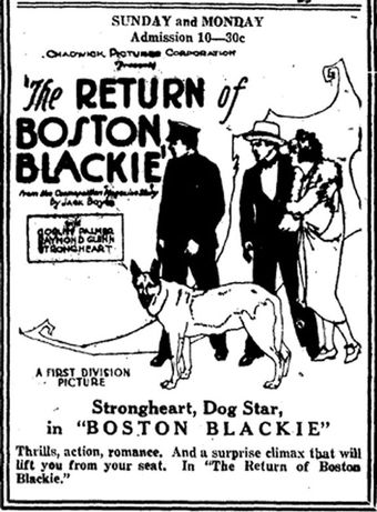 the return of boston blackie 1927 poster