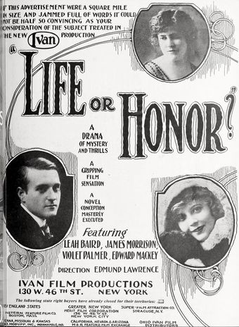 life or honor? 1918 poster