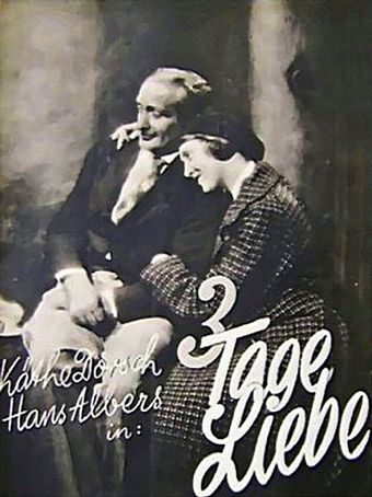 drei tage liebe 1931 poster