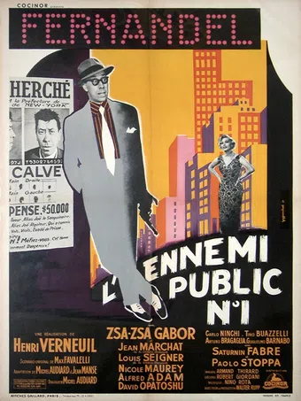 l'ennemi public n° 1 1953 poster