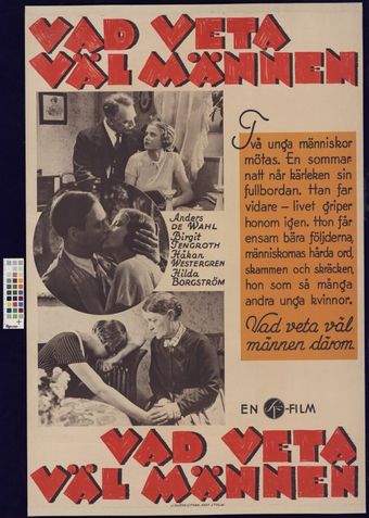 vad veta väl männen? 1933 poster