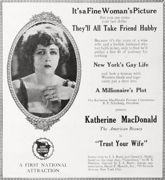 trust your wife 1921 poster