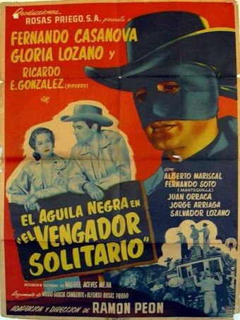 el aguila negra en 'el vengador solitario' 1954 poster