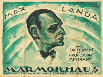 das experiment des prof. mithrany 1921 poster