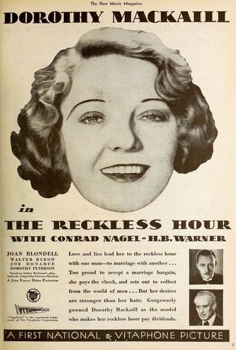 the reckless hour 1931 poster