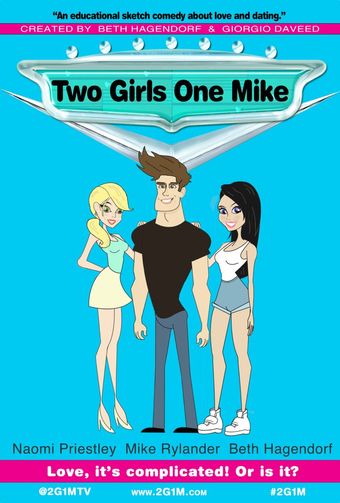 two girls one mike poster