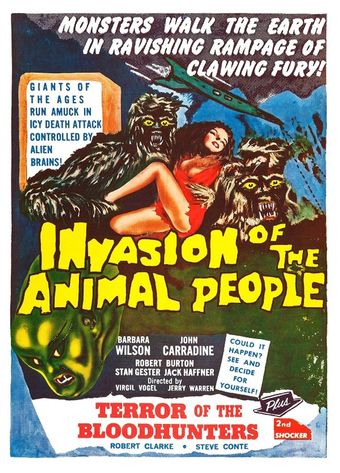 invasion of the animal people 1959 poster