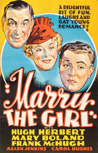 marry the girl 1937 poster