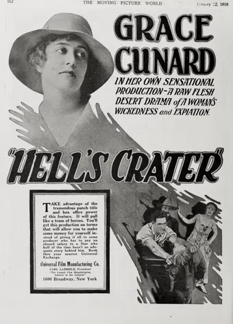 hell's crater 1918 poster