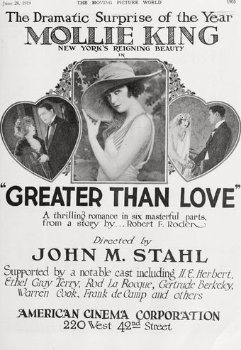 greater than love 1919 poster