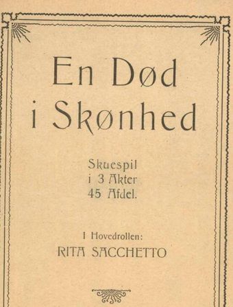 en død i skønhed 1915 poster