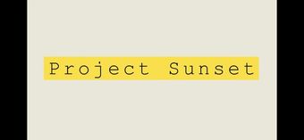 project sunset 2017 poster