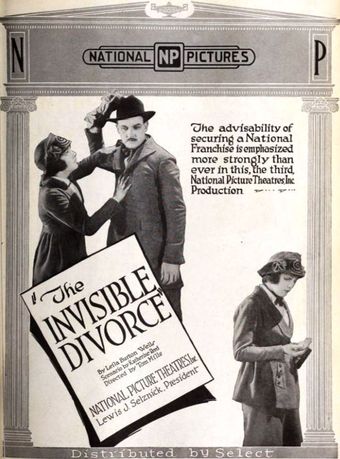 the invisible divorce 1920 poster