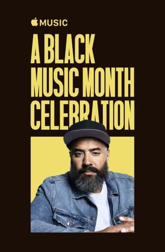 at home with apple music: a black music month celebration 2020 poster