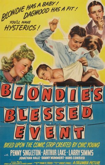 blondie's blessed event 1942 poster