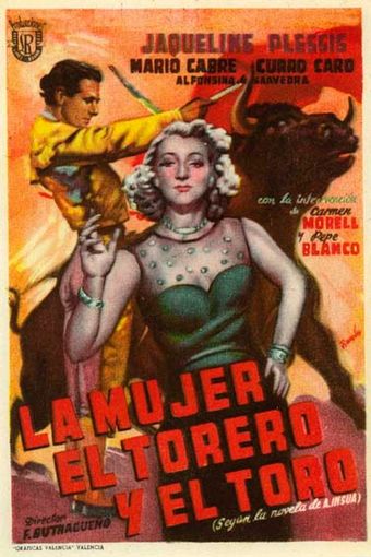 la mujer, el torero y el toro 1950 poster