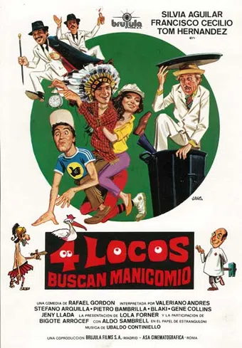 cuatro locos buscan manicomio 1980 poster