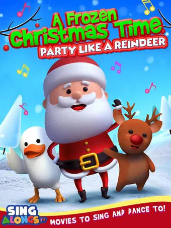 a frozen christmas dance: party like a reindeer 2021 poster