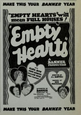 empty hearts 1924 poster