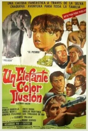 un elefante color ilusión 1970 poster