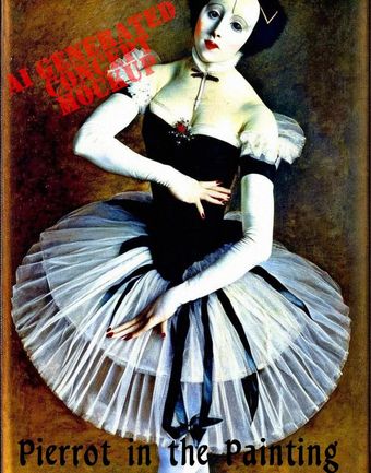 pierrot in the painting poster