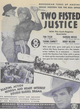 two fisted justice 1931 poster