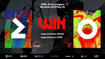 esl pro league season 21 play-in 2025 poster