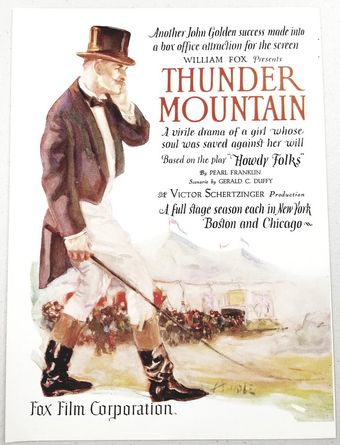 thunder mountain 1925 poster