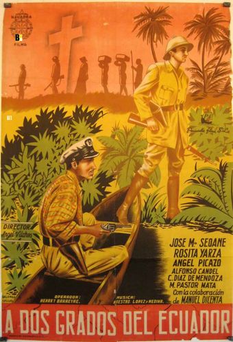 a dos grados del ecuador 1953 poster