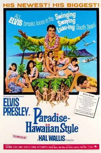 paradise, hawaiian style 1966 poster