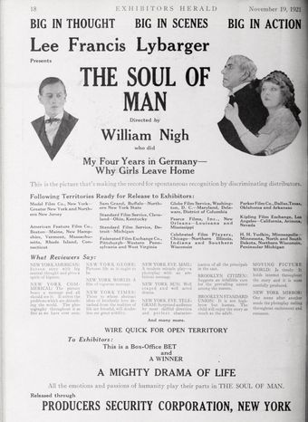 the soul of man 1921 poster