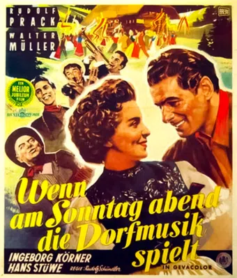 wenn am sonntagabend die dorfmusik spielt 1953 poster