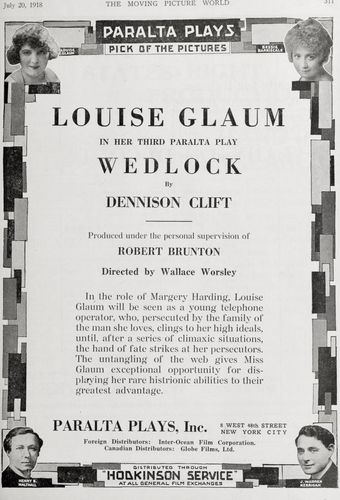 wedlock 1918 poster