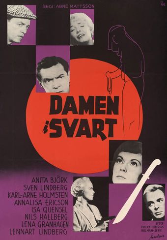 damen i svart 1958 poster