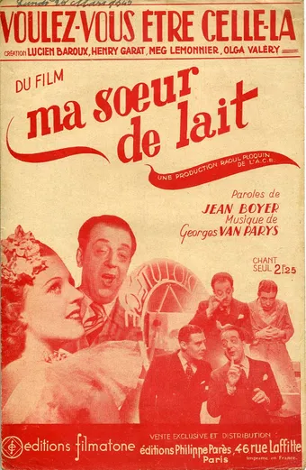 ma soeur de lait 1938 poster