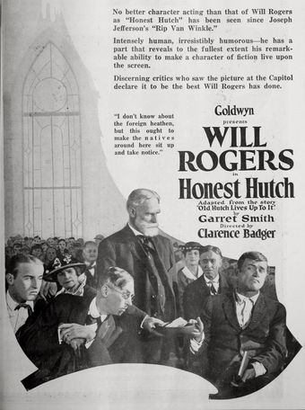 honest hutch 1920 poster