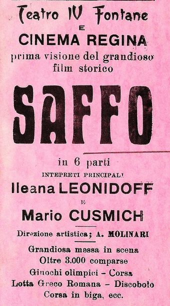 saffo 1918 poster