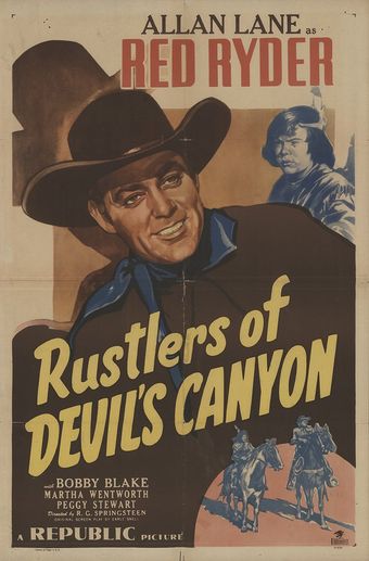 rustlers of devil's canyon 1947 poster