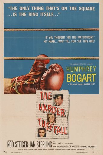 the harder they fall 1956 poster