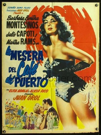 la mesera del café del puerto 1950 poster