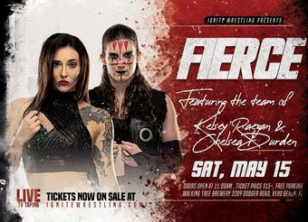 ignite wrestling presents fierce: women's tag team title match 2021 poster