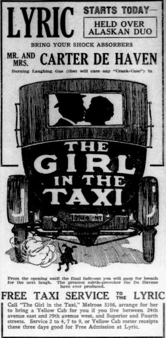 the girl in the taxi 1921 poster